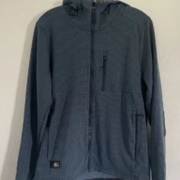 EUC Flylow Peirogi Hoody Men’s Medium Grid Fleece Ski Outdoors Full Zip Pockets - Picture 1 of 7